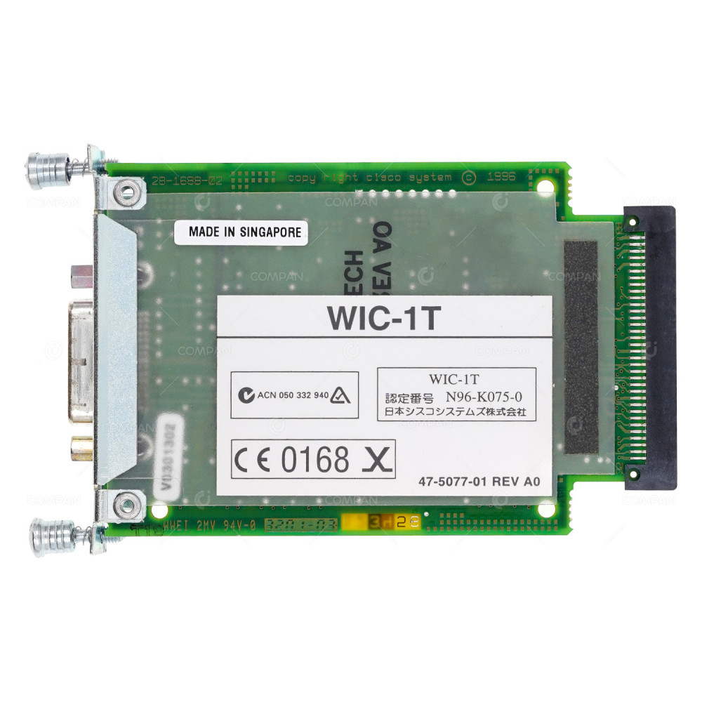 800-01514-01 CISCO WIC-1T 1-PORT SERIAL WAN INTERFACE CARD N96-K075-0, 47-5077-01